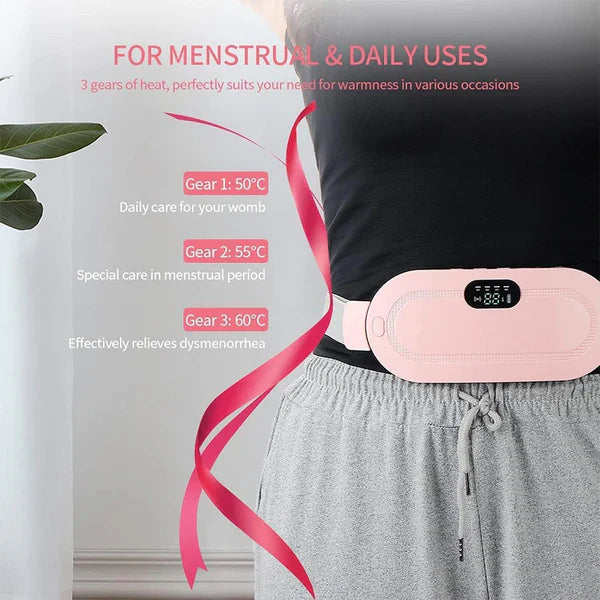 New Period Cramp Relief Electric Heating Belt Massager